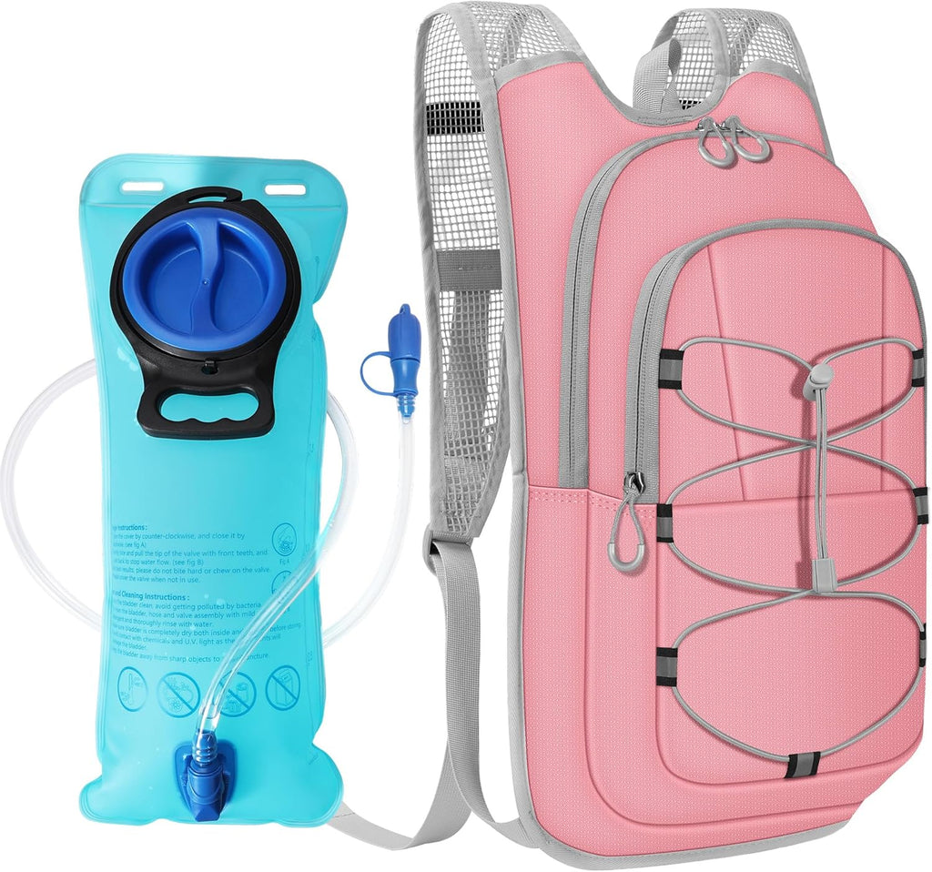 Hydration Backpack - Lightweight Hiking Water Backpack with 2L Water Bladder, Running Hydration Vest Backpack for Men Women, Hydration Pack for Hiking, Cycling, Climbing