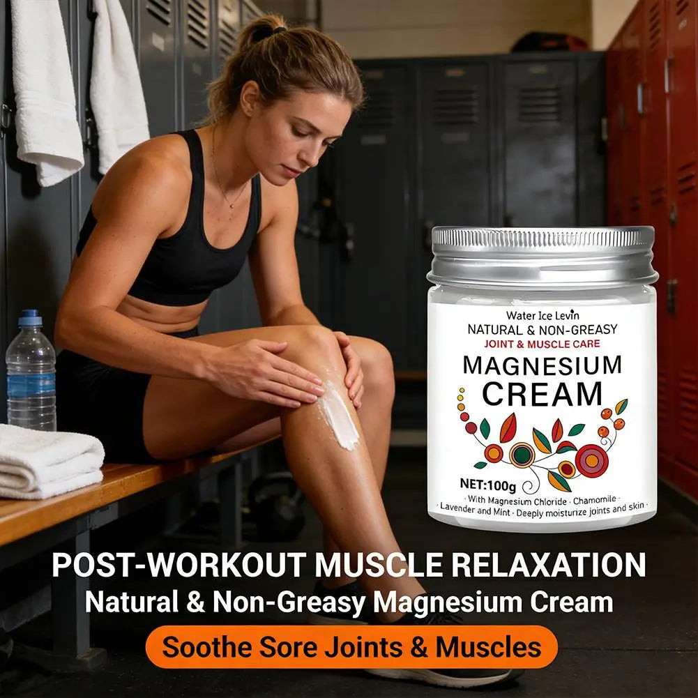 Nerve Relief Magnesium Cream, Magnesium Body Butter Deeply Moisturizes Skin,Non-Greasy Relief for Knee Joint & Muscle Comfort