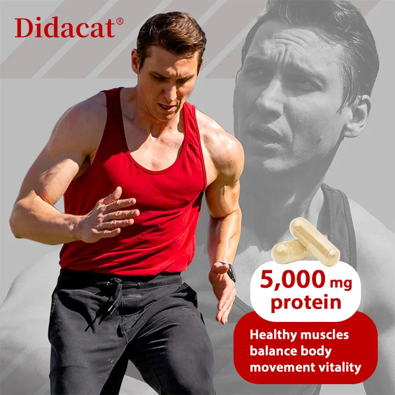 Whey Protein Capsules - Contains 5000Mg of Protein - Supports Recovery, Balanced Muscle Health, Gluten Free,Non-Gmo