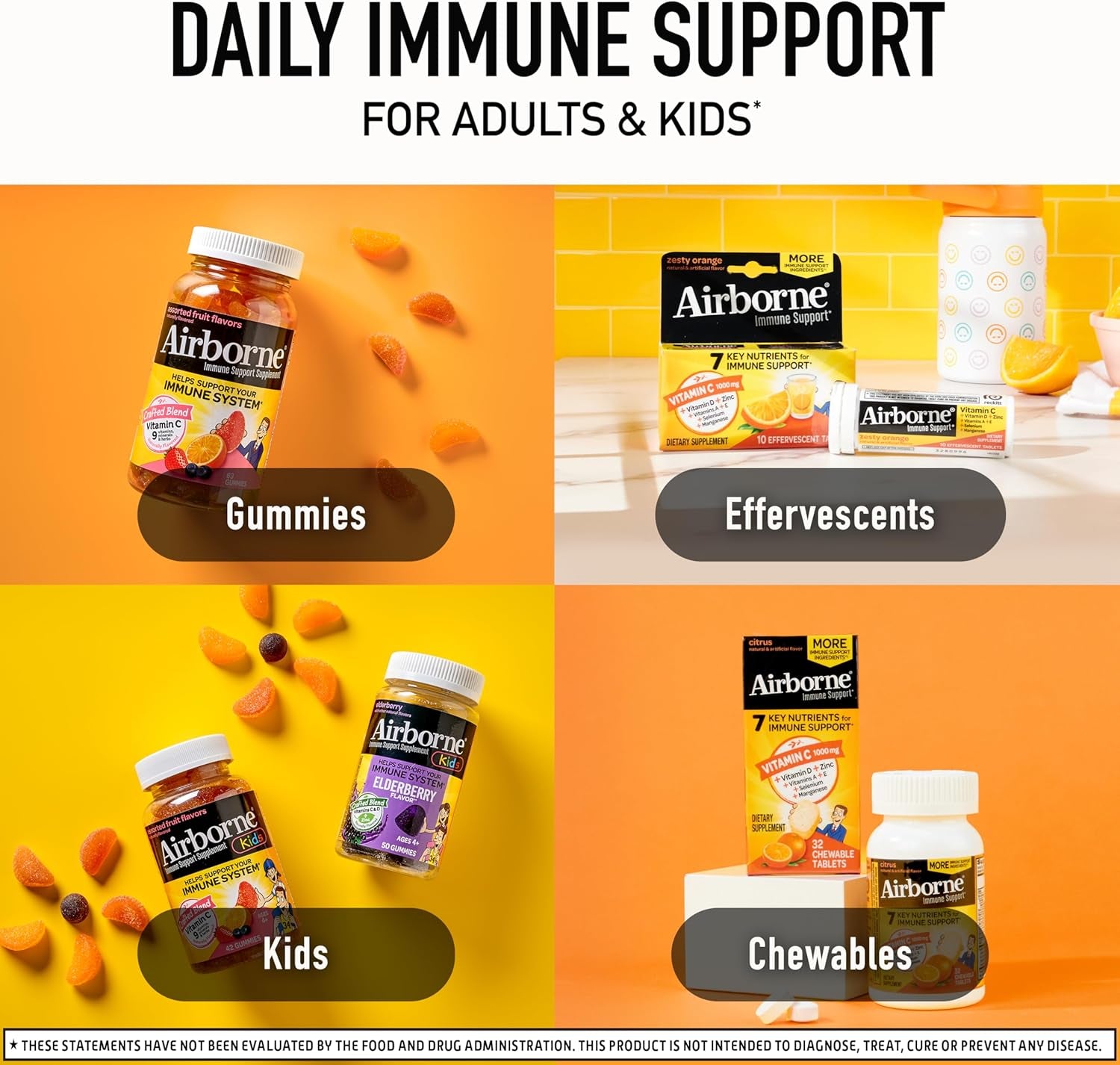 Citrus Chewable Tablets, 116Ct | Immune Support Supplement with 1000Mg Vitamin C + Vitamins A, D, E, Zinc,Selenium, & Manganese | Herbal Blend | Gluten Free