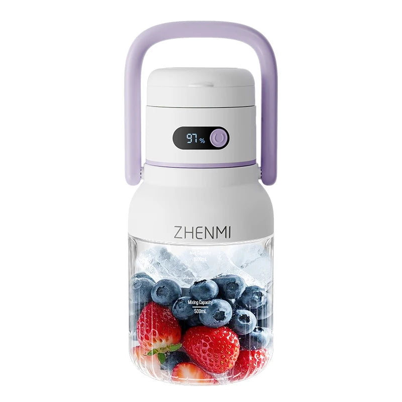 Portable Juicer, 33Oz. Vessel, USB-C Rechargeable, Easy to Clean, Suitable for Juicing Fruits and Vegetable,