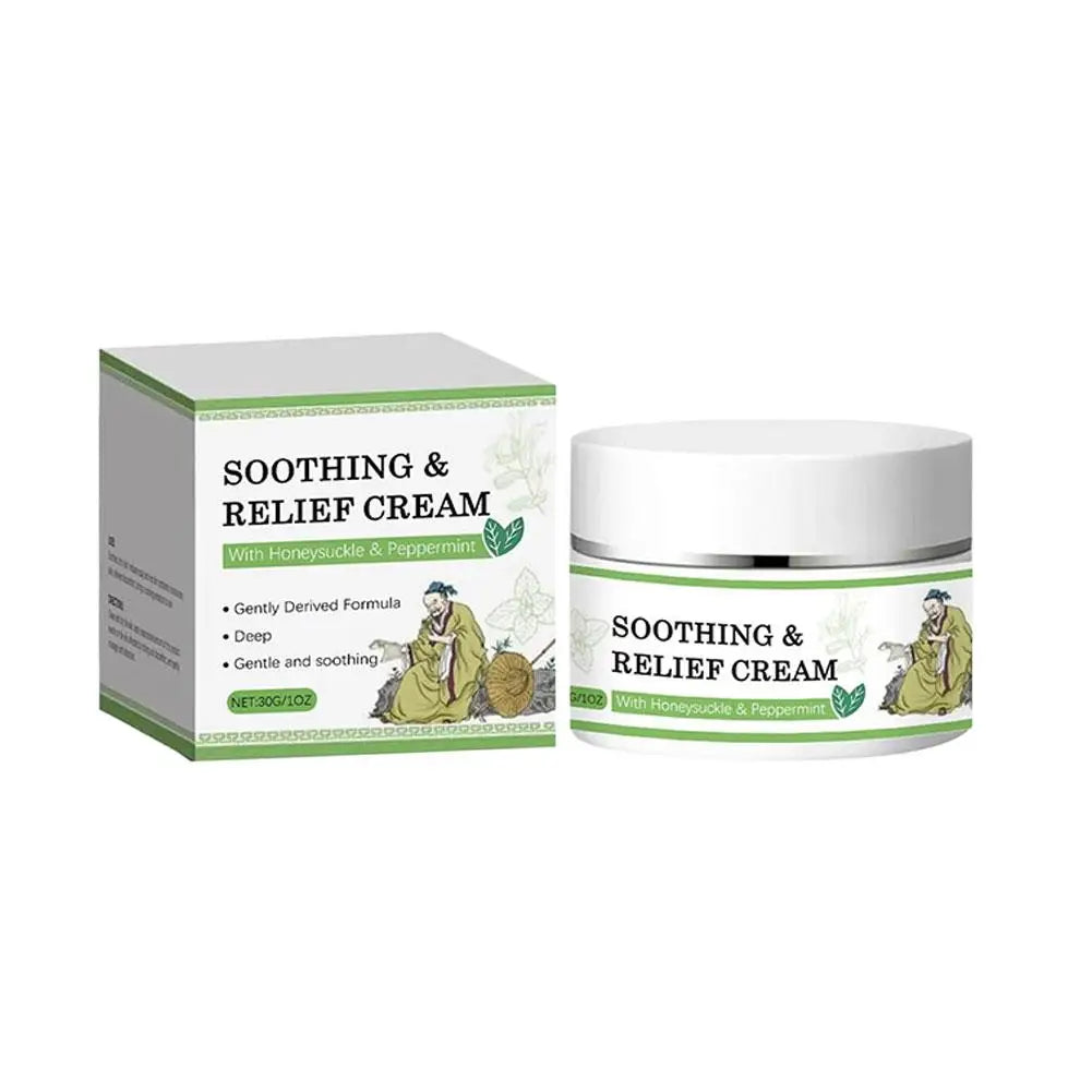 Herbal Soothing Cream 30G Relieves Itching Redness Natural Formula for Sensitive Skin Moisturizing Care Insect Bites Sunburn