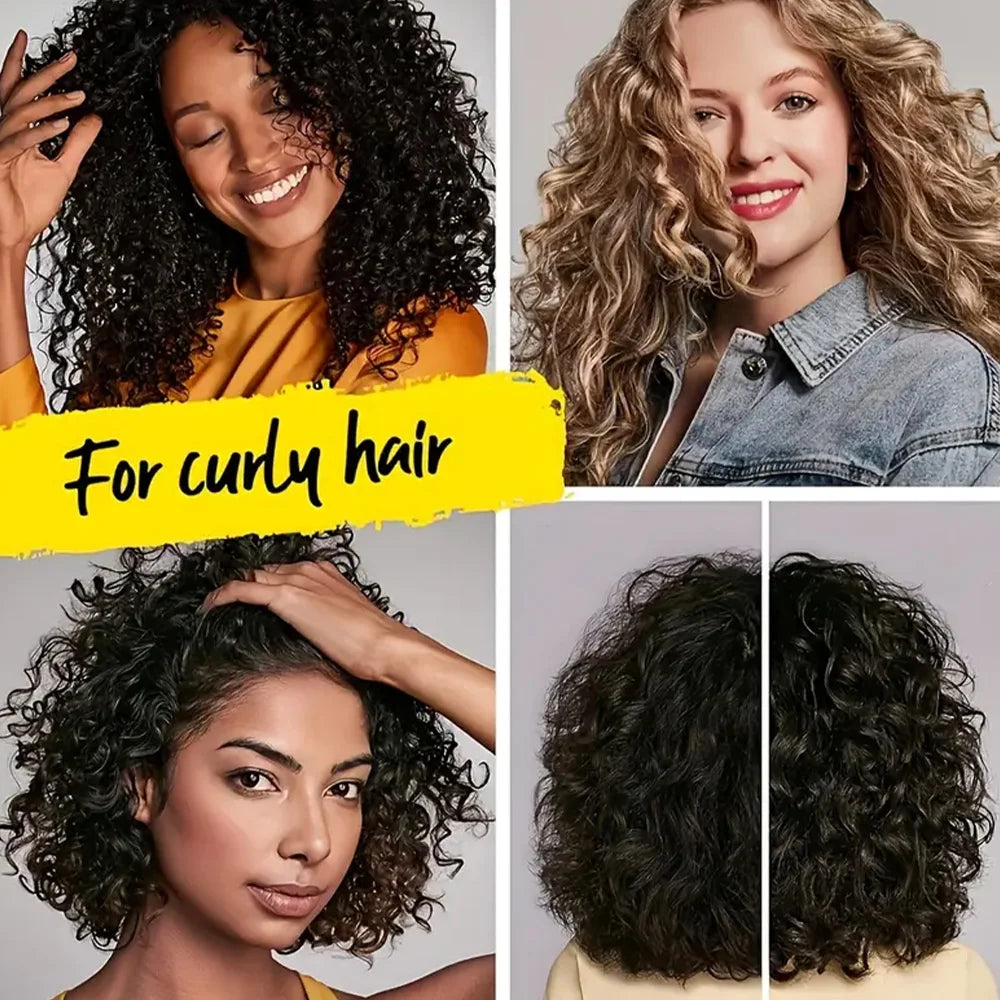 Black Castor Oil Curl Cream Non-Stick Hydrates Eliminates Frizz, Hair-Smoothing Anti-Frizz Cream to Define 100Ml New