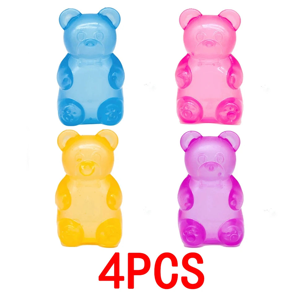 Cute Bear Nee Doh Maltose Squishy Toy Dough Colorful Sensory Toy Creative Desk Decoration Stress Relief Doll Squeeze Fidget Toy