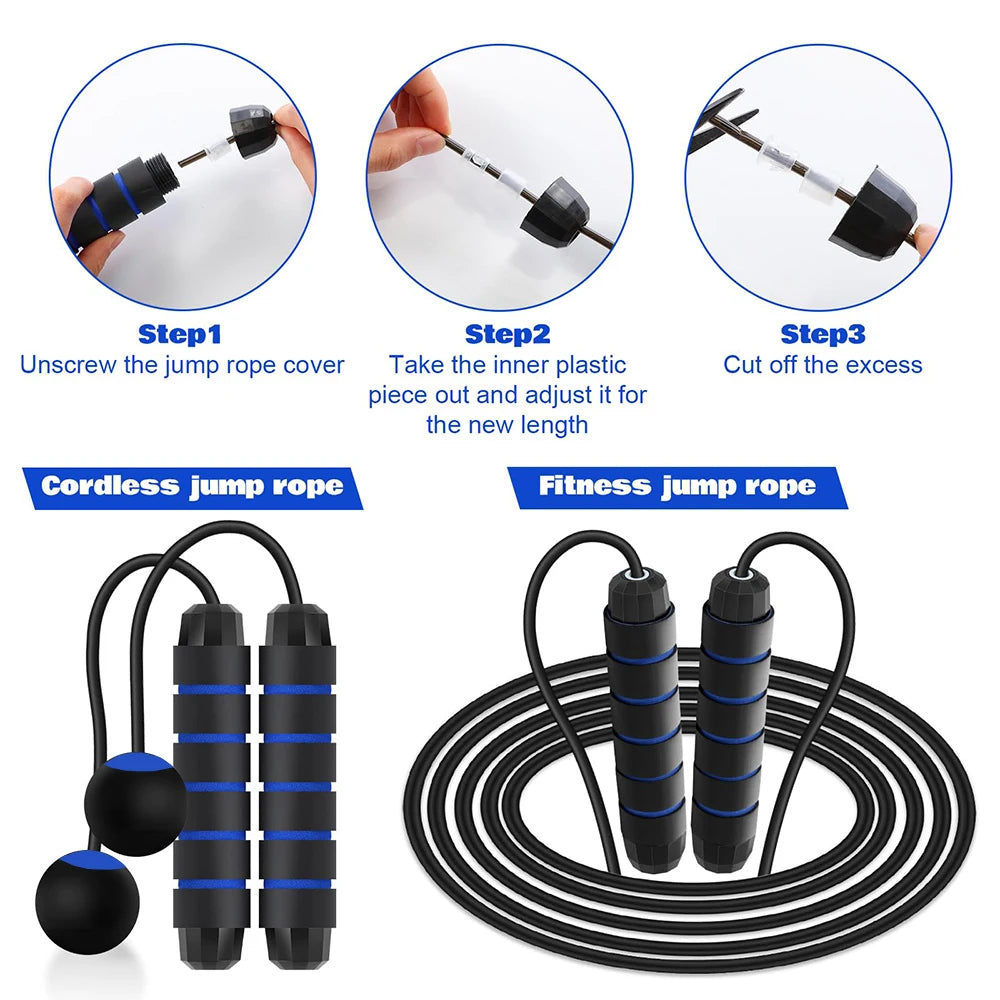 Wire Wireless Ball Jump Rope Dual Purpose Fitness Training Sports Equipment Bearing Load Jump Rope