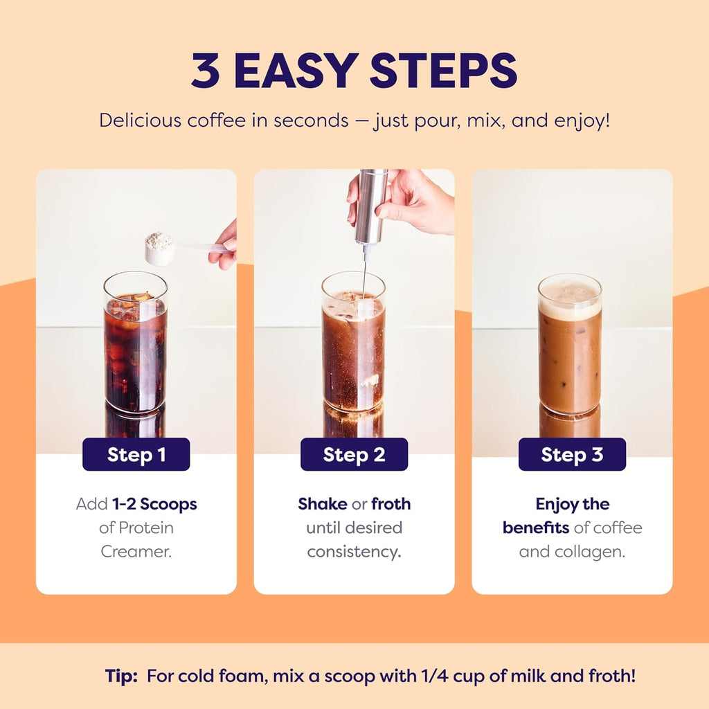 Protein Coffee Creamer – Sugar Free Creamer with 11G of Collagen, MCT Oil, Keto Coffee Creamer Powder for Hair, Skin & Nail Support, Salted Caramel, 1 Pack