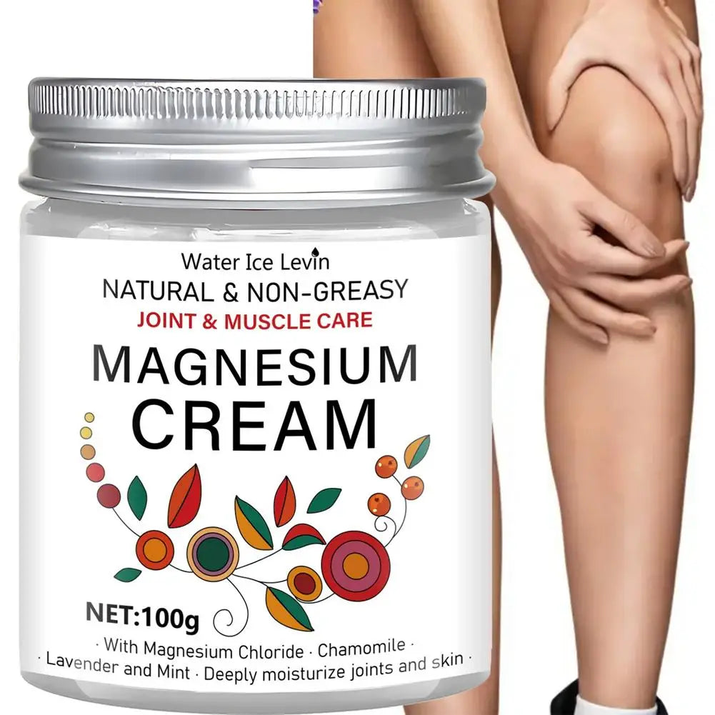 Nerve Relief Magnesium Cream, Magnesium Body Butter Deeply Moisturizes Skin,Non-Greasy Relief for Knee Joint & Muscle Comfort