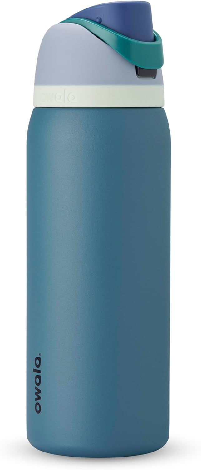 Owala Freesip Insulated Stainless Steel Water Bottle with Straw, Bpa-Free Sports Water Bottle, Great for Travel, 32 Oz, Shy Marshmallow