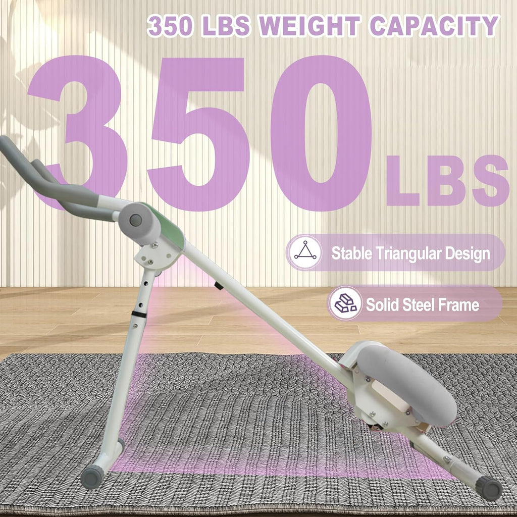 Ab Workout Equipment Abdominal Trainer, Adjustable Ab Machine at Home Gym, Foldable Abdominal Exercise Machine, Core & Ab Trainer Machine for Stomach Workout