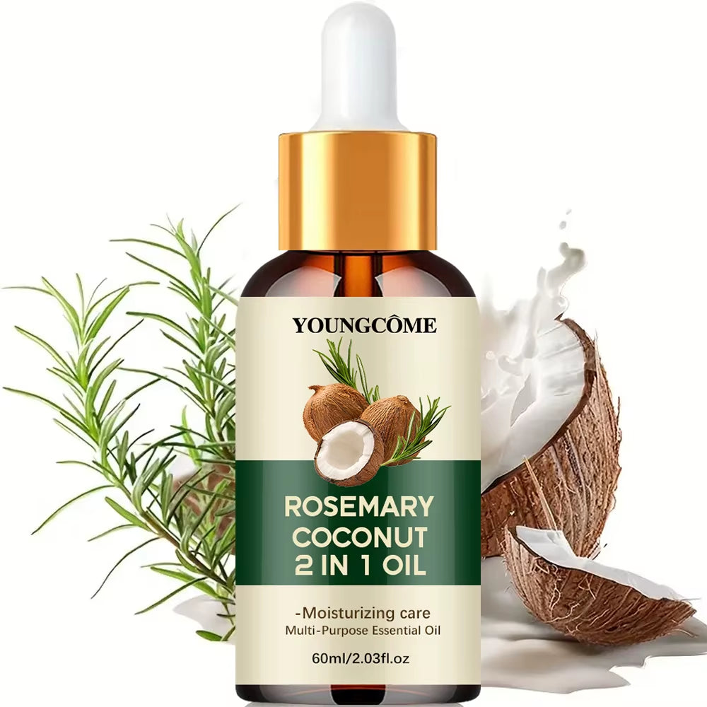 Rosemary Oil Hair Essential Coconut Oil Improve Hair Loss and Nourishes Strengthen Hair Roots Scalp Treatment Hair Care