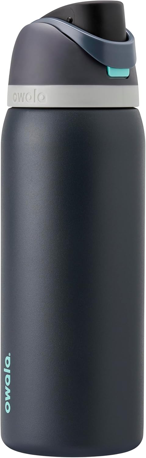 Owala Freesip Insulated Stainless Steel Water Bottle with Straw, Bpa-Free Sports Water Bottle, Great for Travel, 32 Oz, Shy Marshmallow