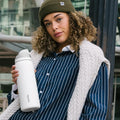 Owala Freesip Insulated Stainless Steel Water Bottle with Straw, Bpa-Free Sports Water Bottle, Great for Travel, 32 Oz, Shy Marshmallow