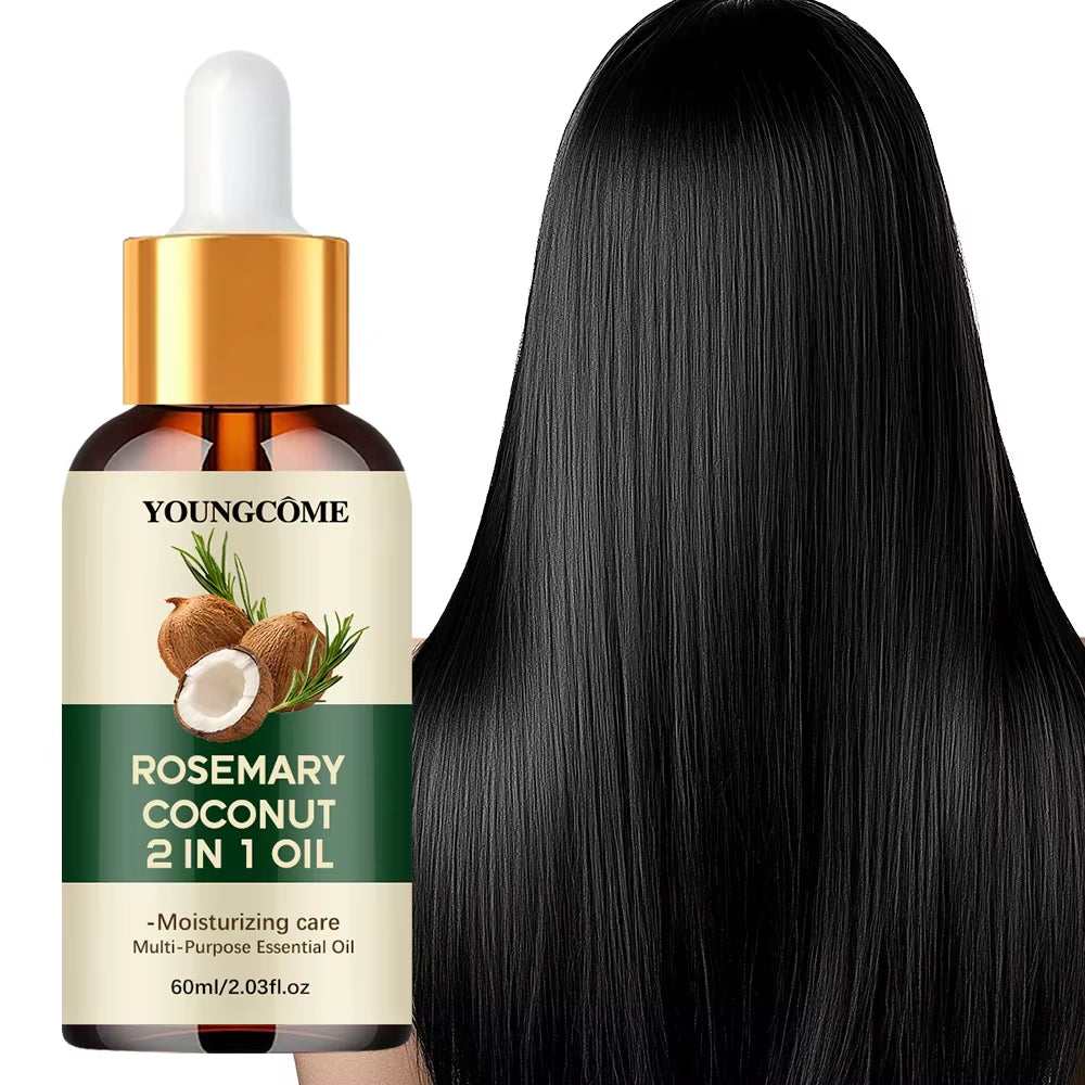 Rosemary Oil Hair Essential Coconut Oil Improve Hair Loss and Nourishes Strengthen Hair Roots Scalp Treatment Hair Care