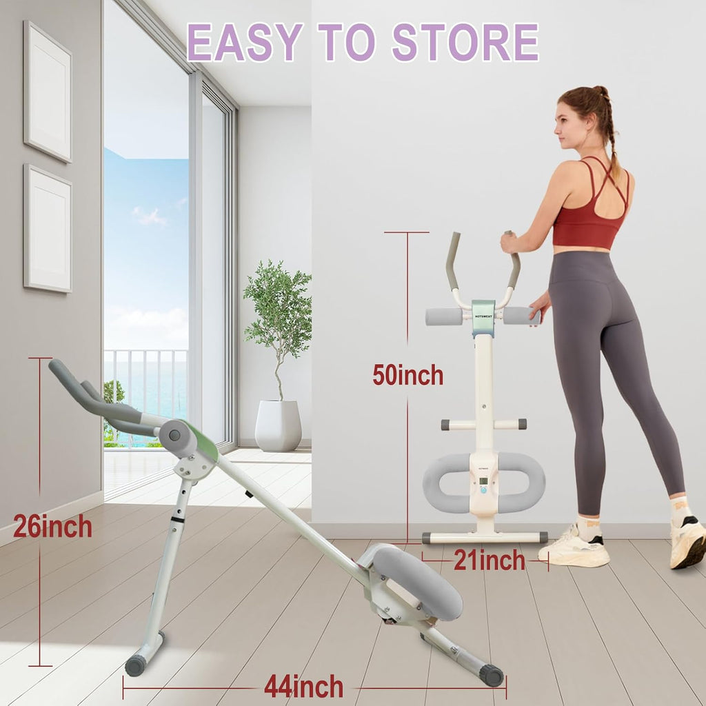 Ab Workout Equipment Abdominal Trainer, Adjustable Ab Machine at Home Gym, Foldable Abdominal Exercise Machine, Core & Ab Trainer Machine for Stomach Workout