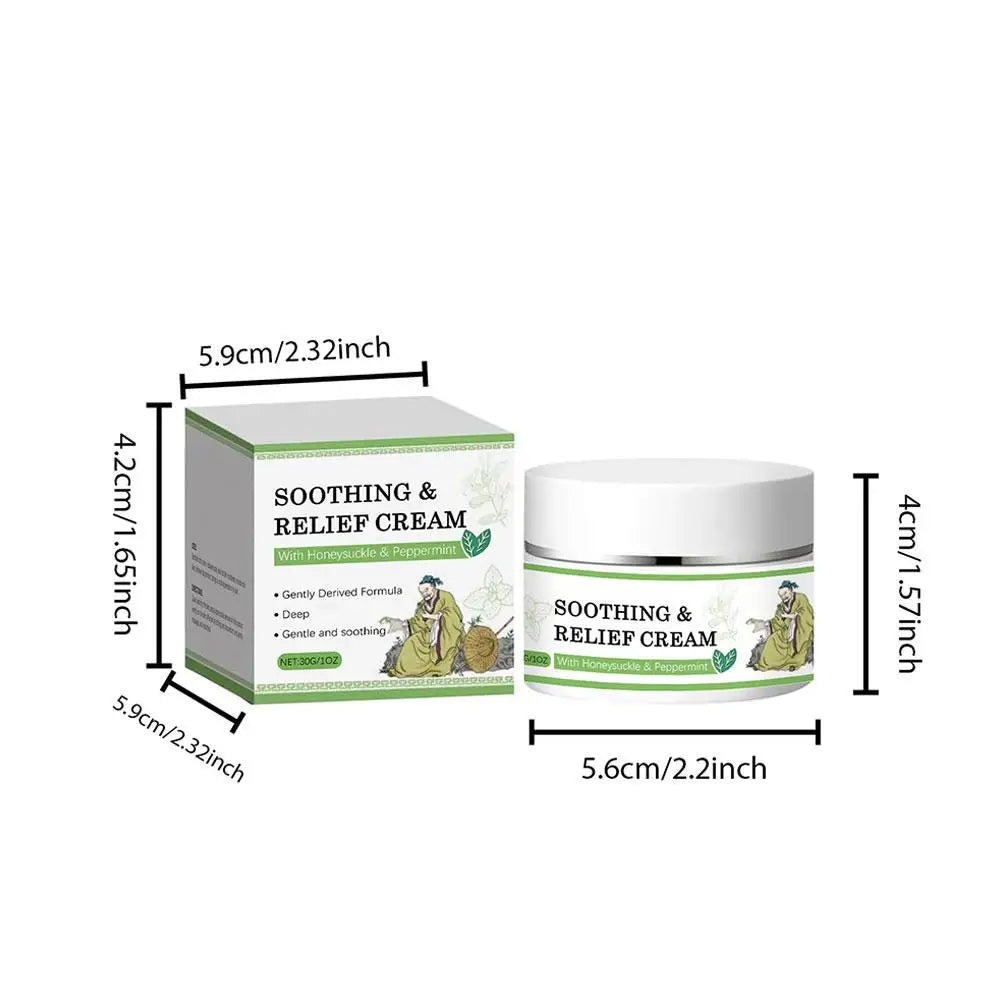 Herbal Soothing Cream 30G Relieves Itching Redness Natural Formula for Sensitive Skin Moisturizing Care Insect Bites Sunburn