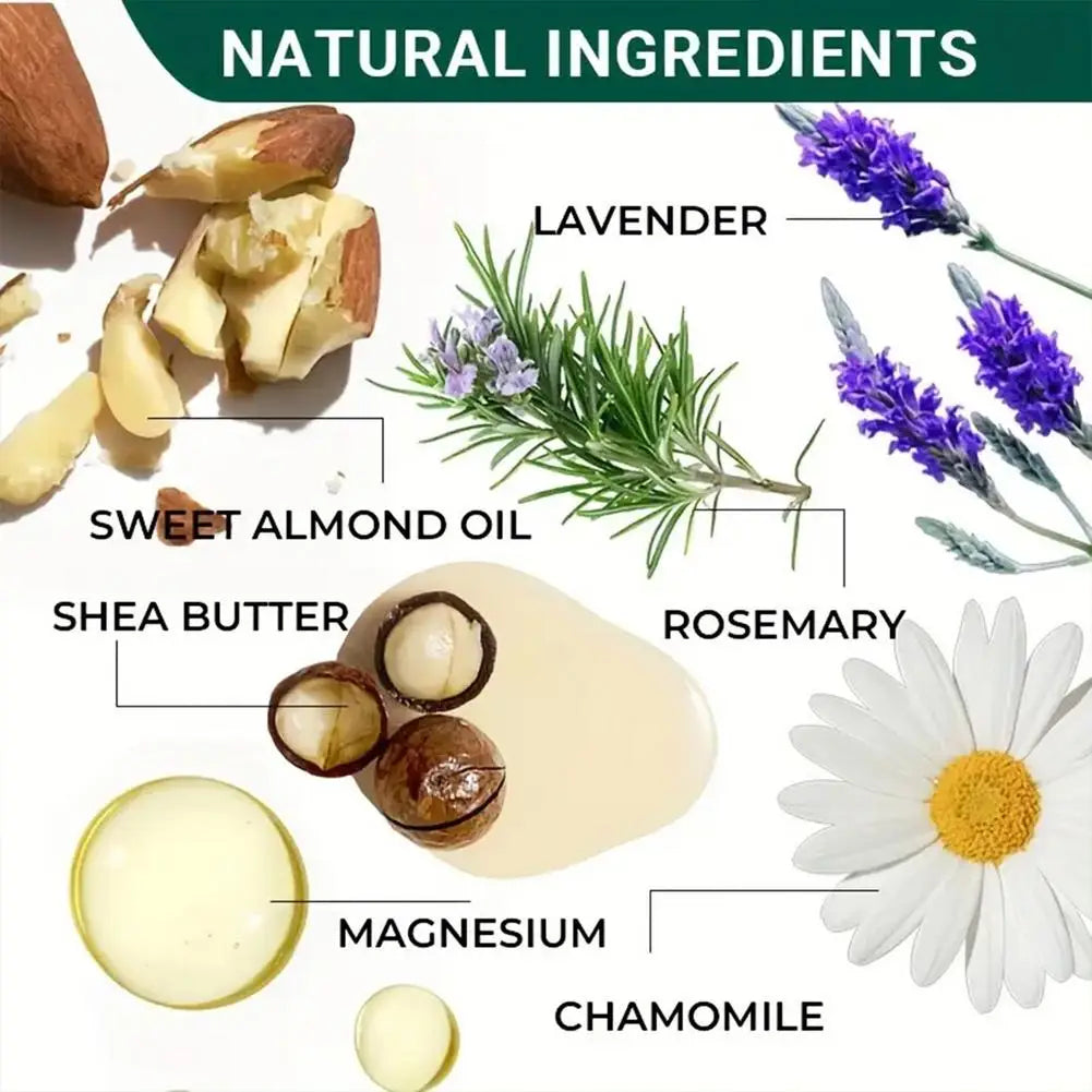 Nerve Relief Magnesium Cream, Magnesium Body Butter Deeply Moisturizes Skin,Non-Greasy Relief for Knee Joint & Muscle Comfort